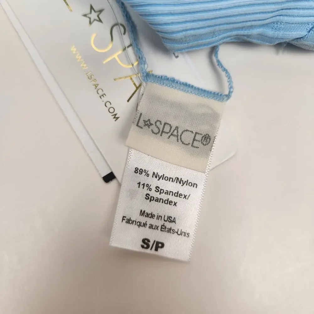 L*Space Siren Bikini Top in Sky Blue Size Small NWT